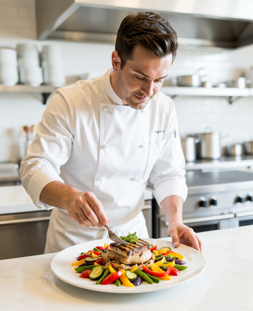 Professional culinary preparation at Seimbang Delivery